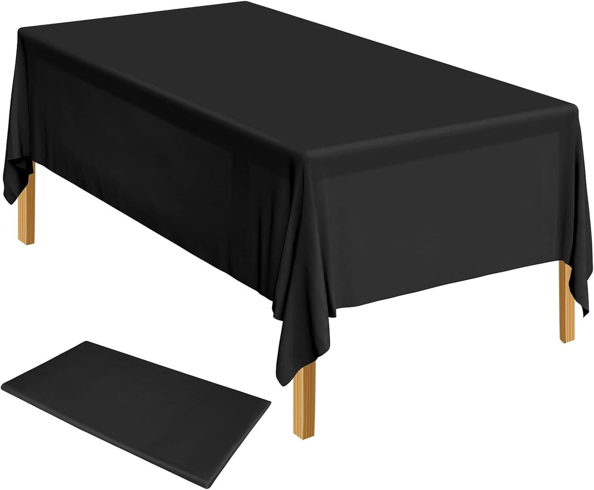 Table Cloth Cover Reusable &amp; Washable Xmas Party 137cm x 274cm (54"x108") in Black