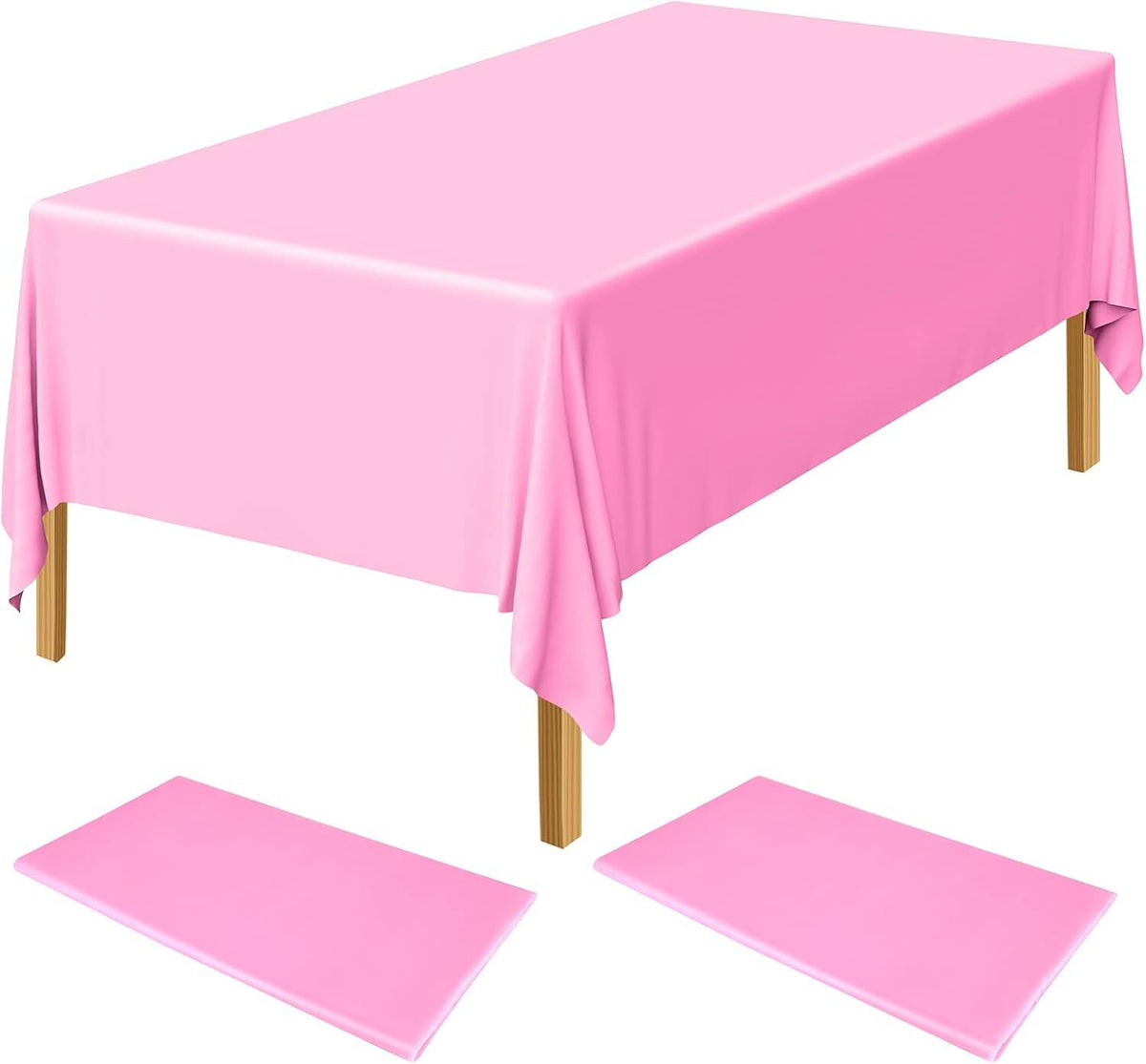 Table Cloth Cover Reusable &amp; Washable Xmas Party 137cm x 274cm (54"x108") in Light Pink