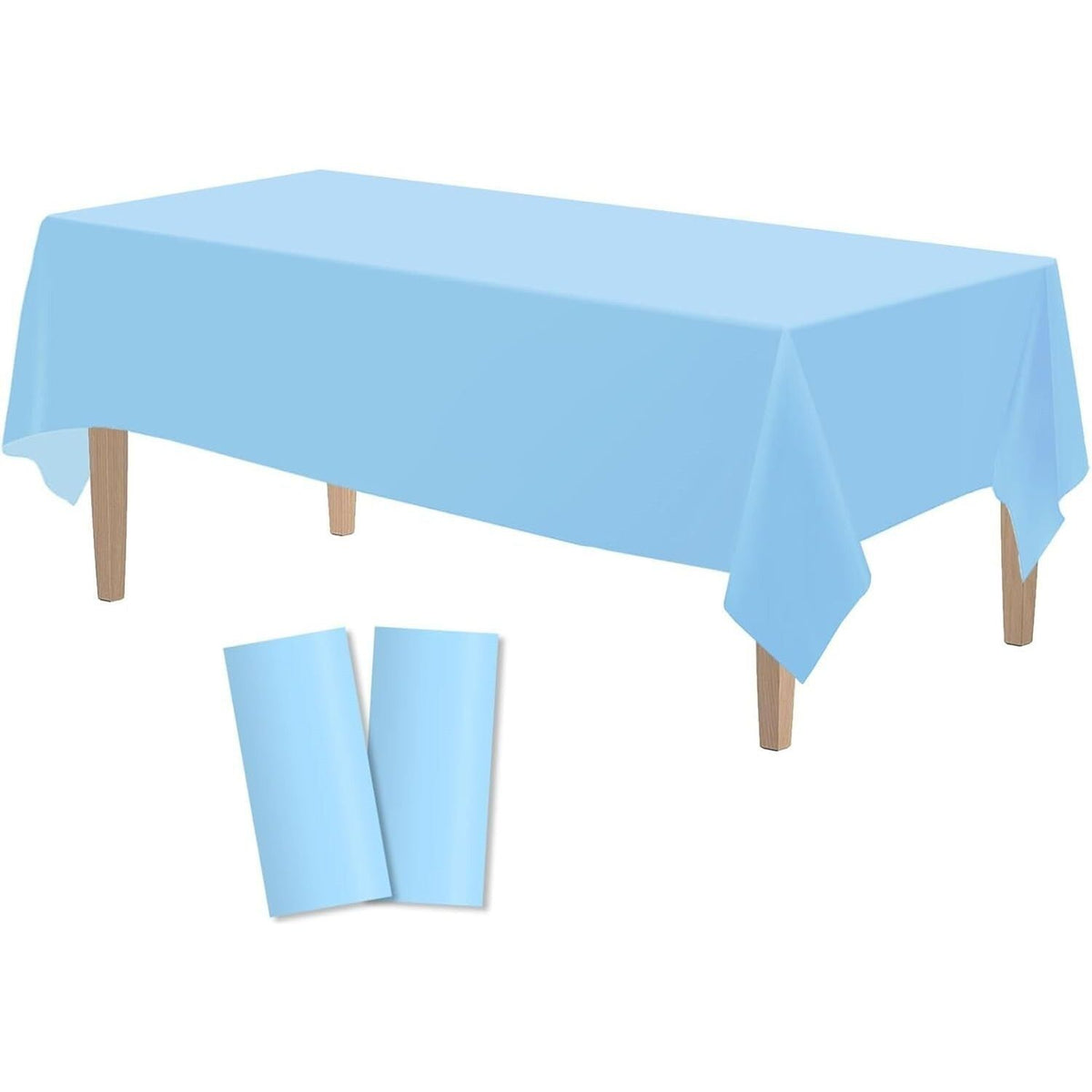 Table Cloth Cover Reusable &amp; Washable Xmas Party 137cm x 274cm (54&quot;x108&quot;) in Sky Blue