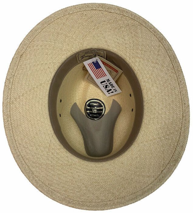 Luxury Genuine Panama Straw Hat Ecuadorian Fedora Wide Brim - Hand Woven in Ecuador MADE IN USA