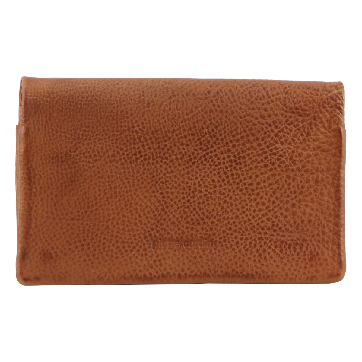 Pierre Cardin Ladies Womens Genuine Leather Bi-Fold RFID Purse Wallet - Cognac