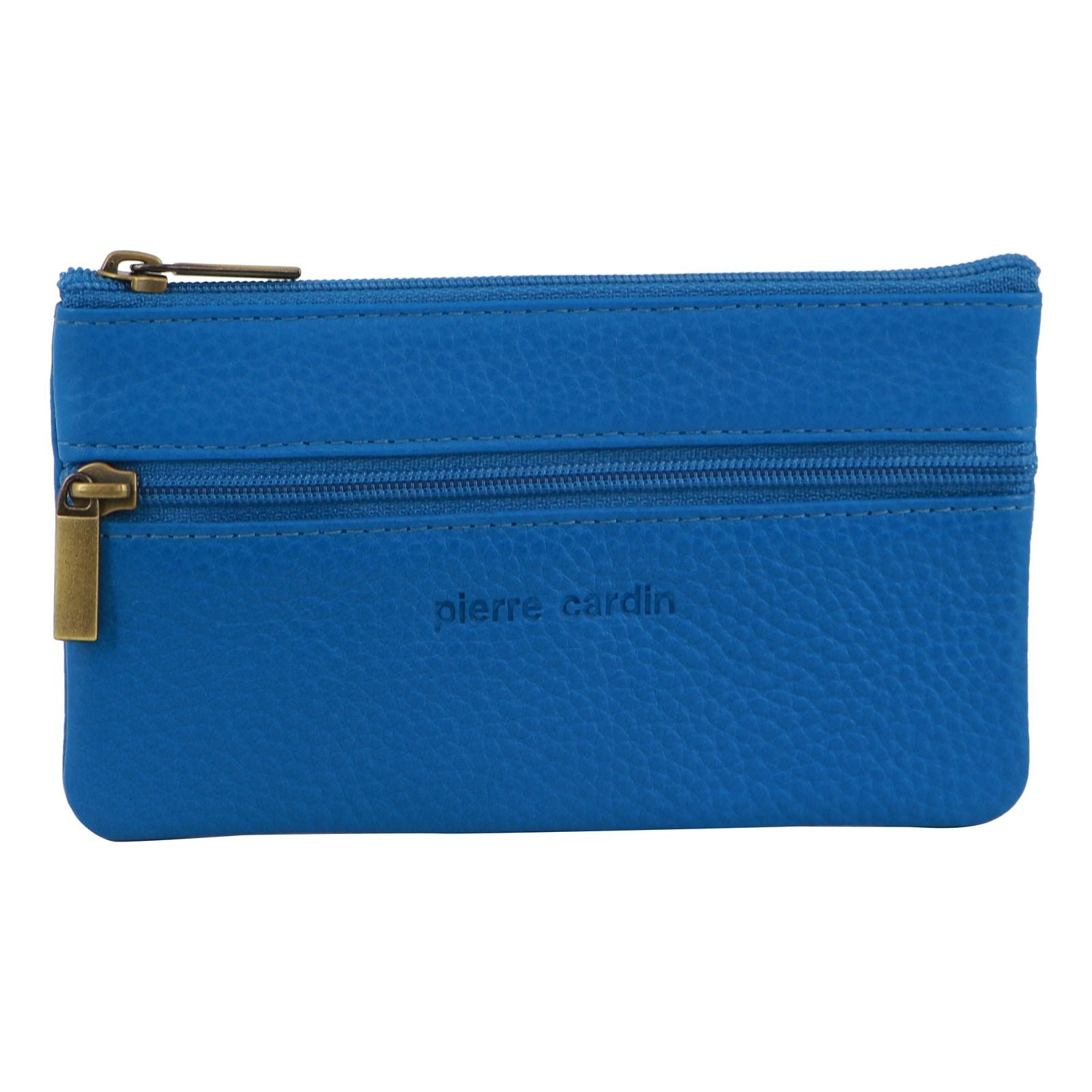 Pierre Cardin Ladies Womens Genuine Leather RFID Coin Purse Wallet - Aqua