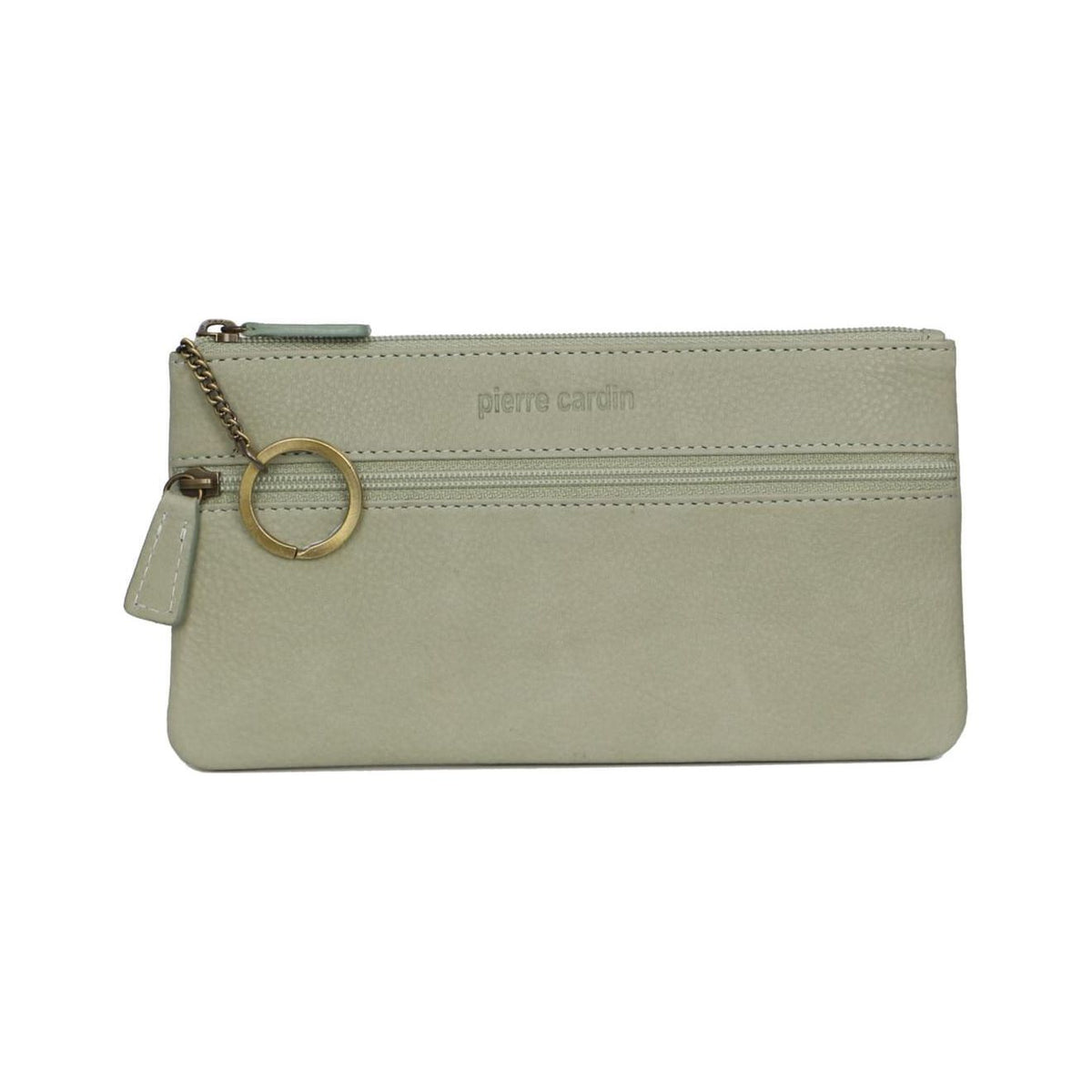 Pierre Cardin Ladies Women Genuine Soft Leather Italian Wallet Case - Green
