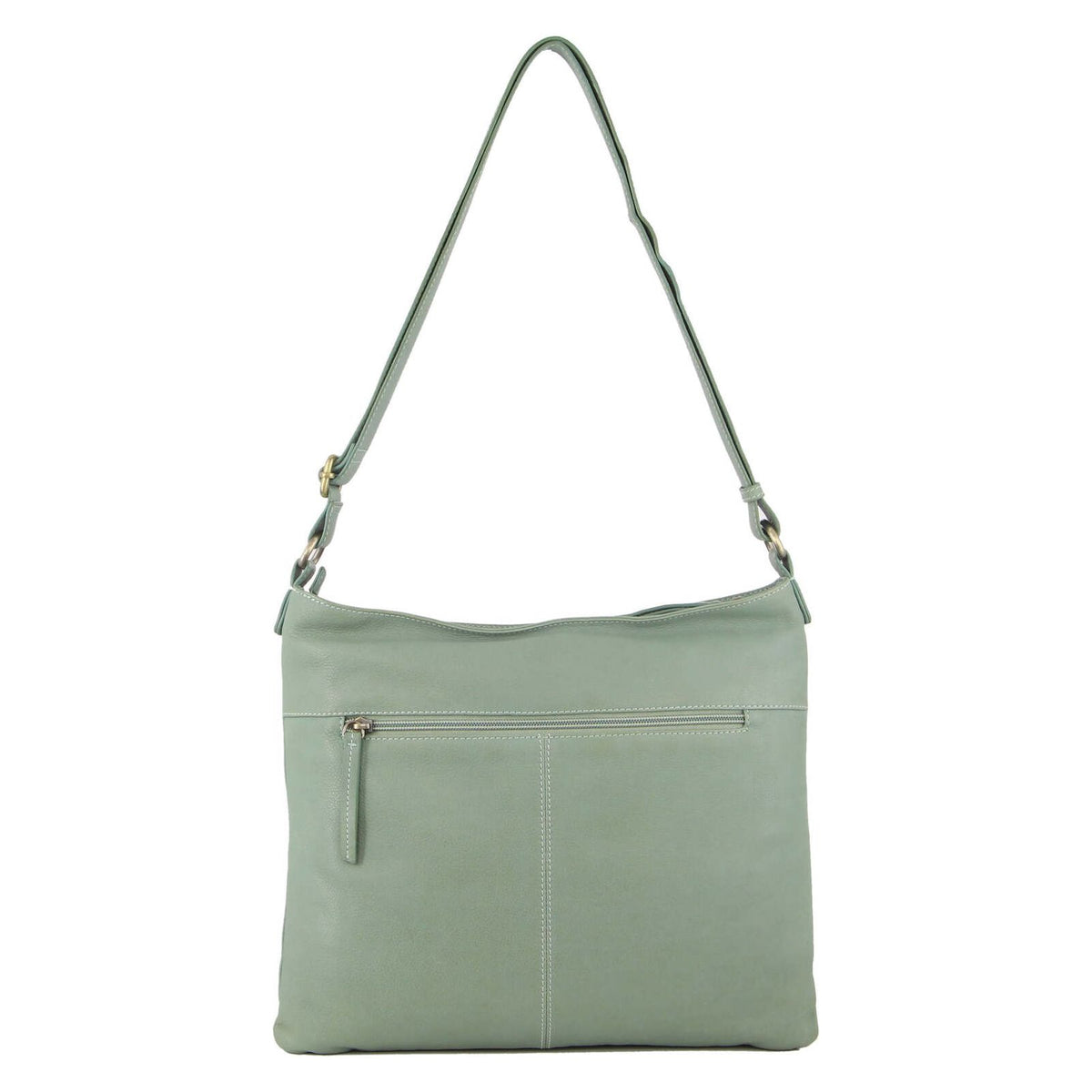 Pierre Cardin Womens Woven Leather Flap Cross-Body Bag Handbag - Mint