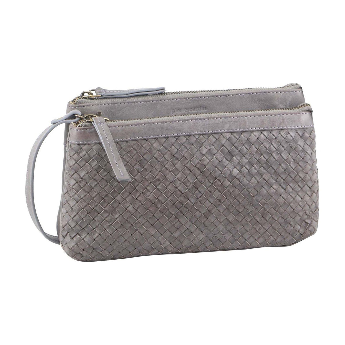 Pierre Cardin Woven Ladies Crossbody/ Clutch Bag - Sky Blue
