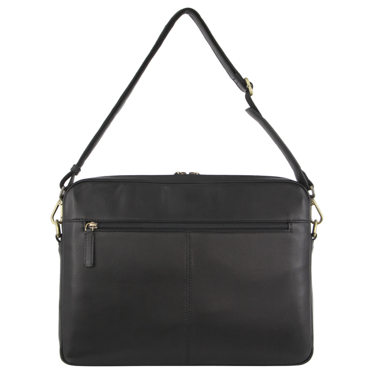 Pierre Cardin Croc-Embossed Leather Business Computer Laptop Bag - Black