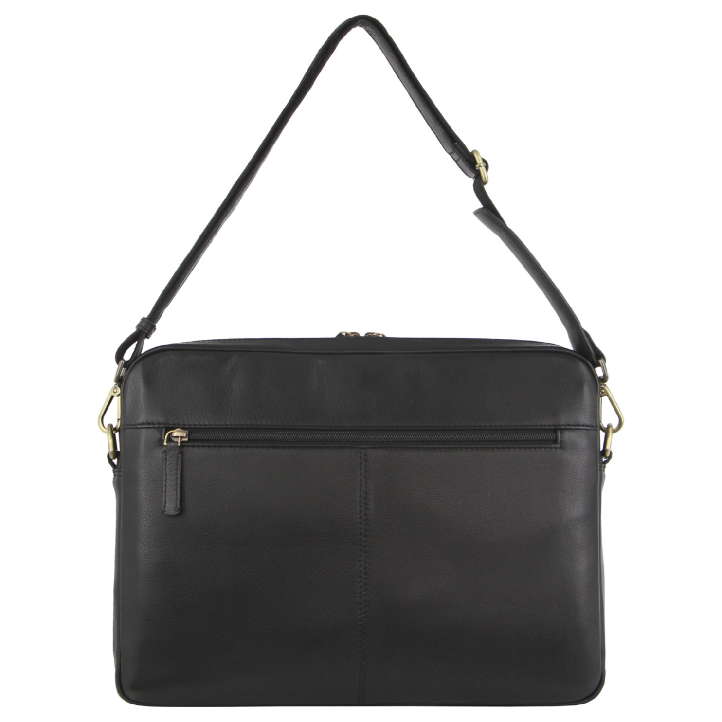 Pierre Cardin Croc-Embossed Leather Business Computer Laptop Bag - Black