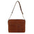 Pierre Cardin Crumpled Leather Computer Laptop Bag - Tan