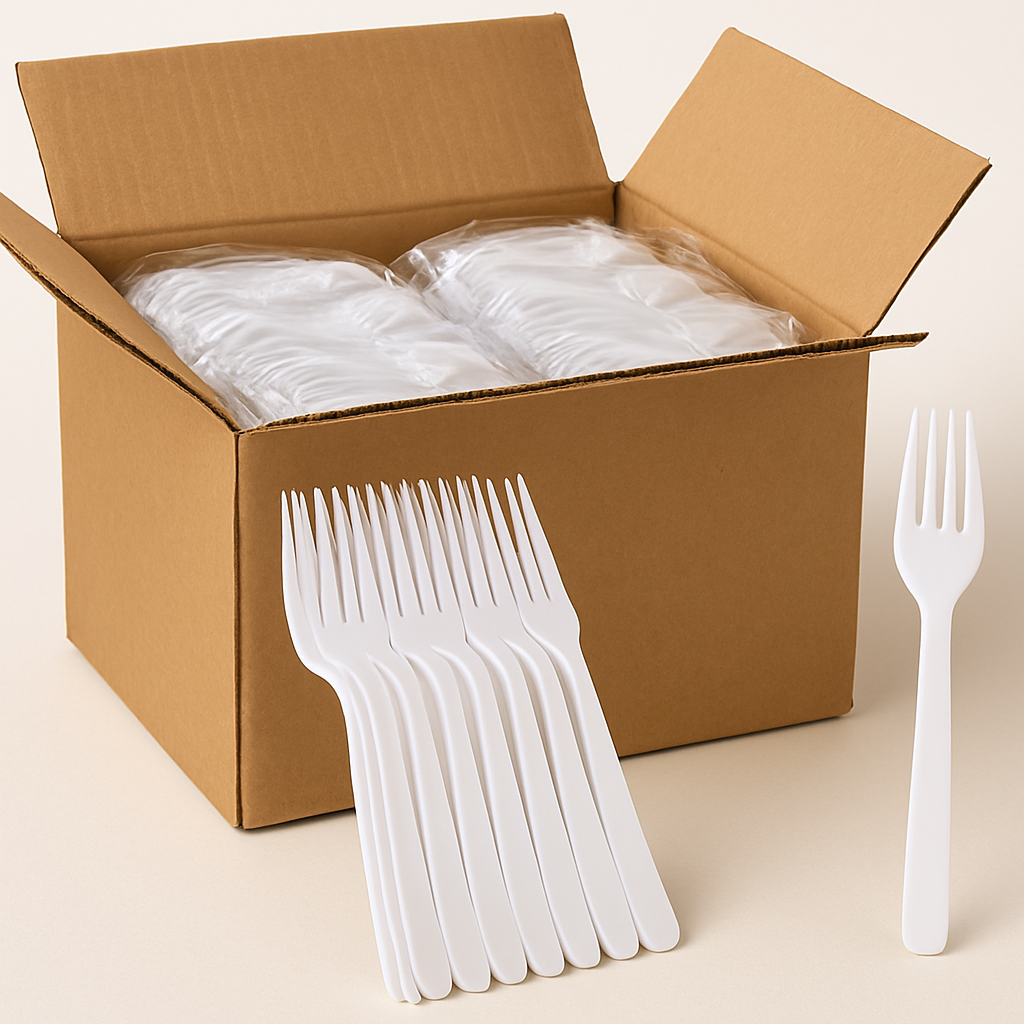 1200x Reusable Plastic Forks Cutlery Bulk BPA Free Extra Strong
