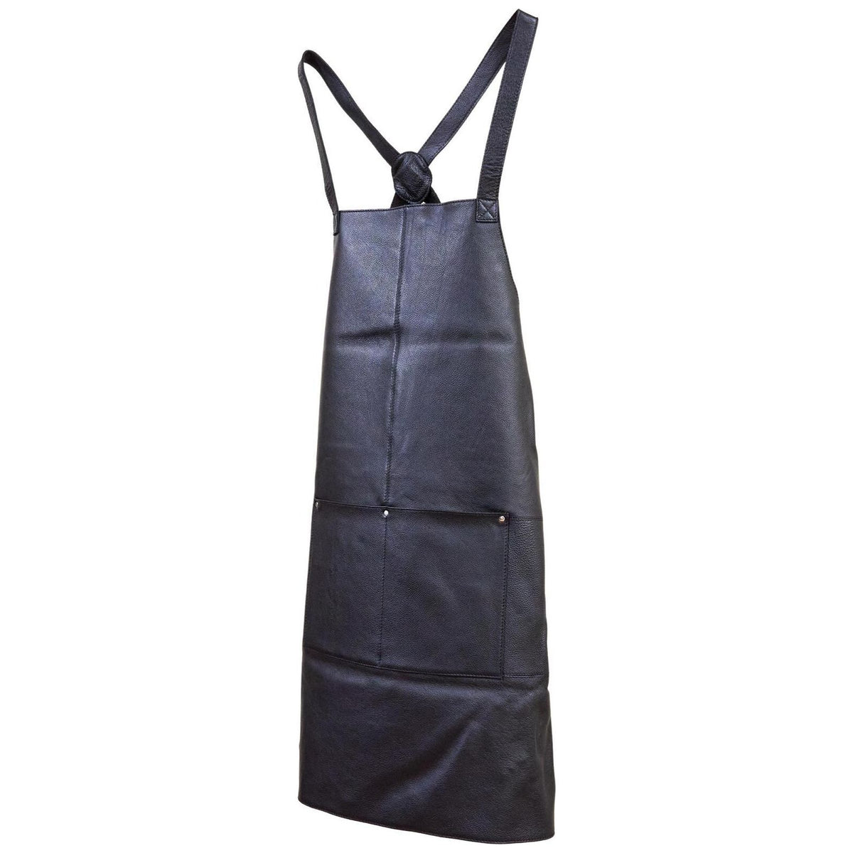 Pierre Cardin Professional Leather Apron Butcher Woodwork Hairdressing Barber Chef - Black