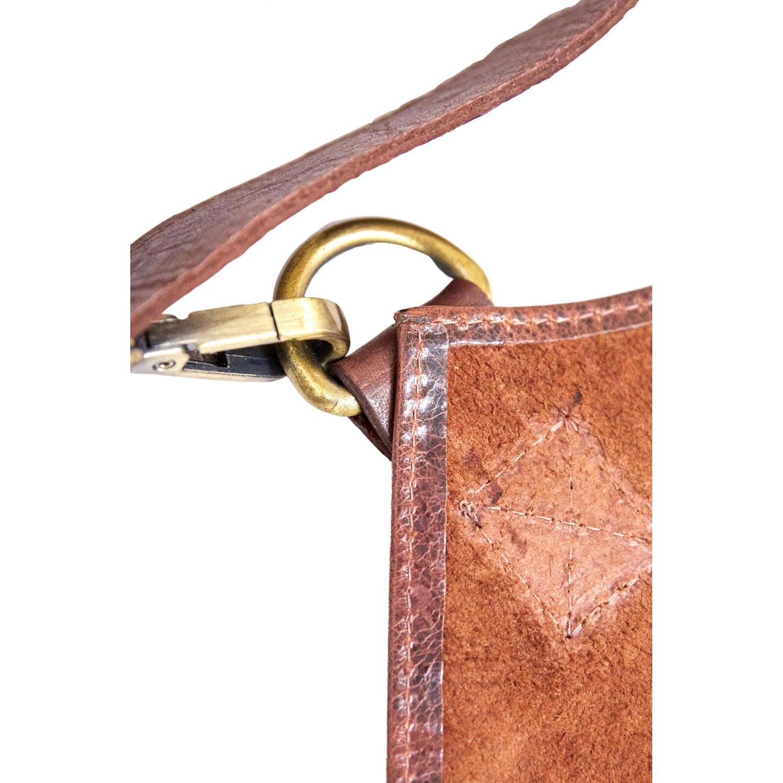 Pierre Cardin Professional Leather Apron Butcher Woodwork Hairdressing Barber Chef - Cognac