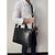 Pierre Cardin Leather Laptop Briefcase Business Bag - Black