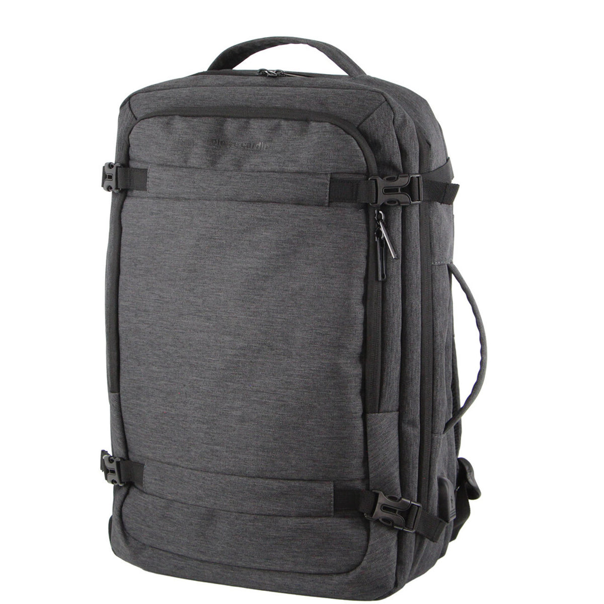 Pierre Cardin Mens Travel &amp; Business Backpack with Built-in USB Port - Grey