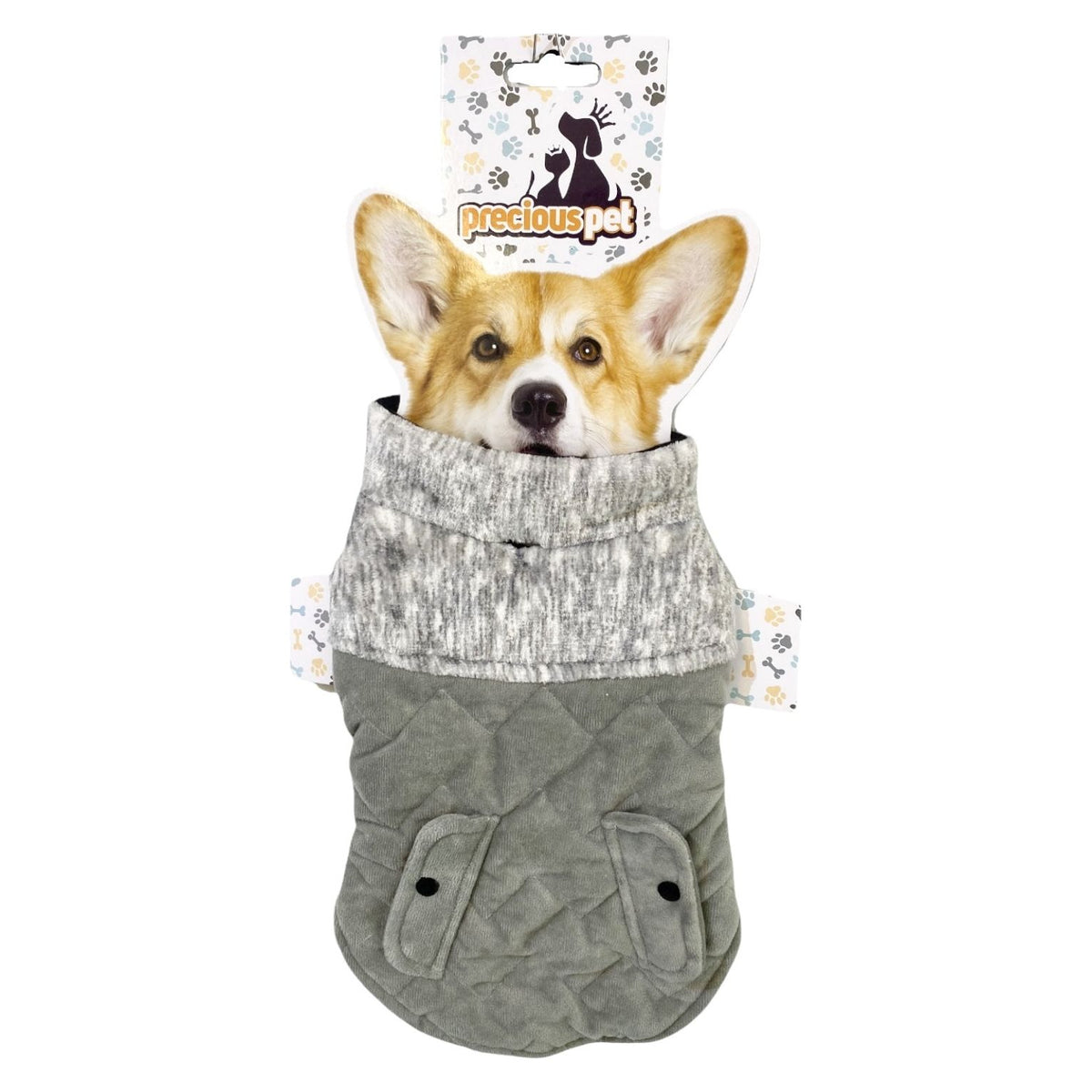 50cm Quilted Dog Jacket Coat Warm Winter Pet Clothes Vest Padded Windbreaker