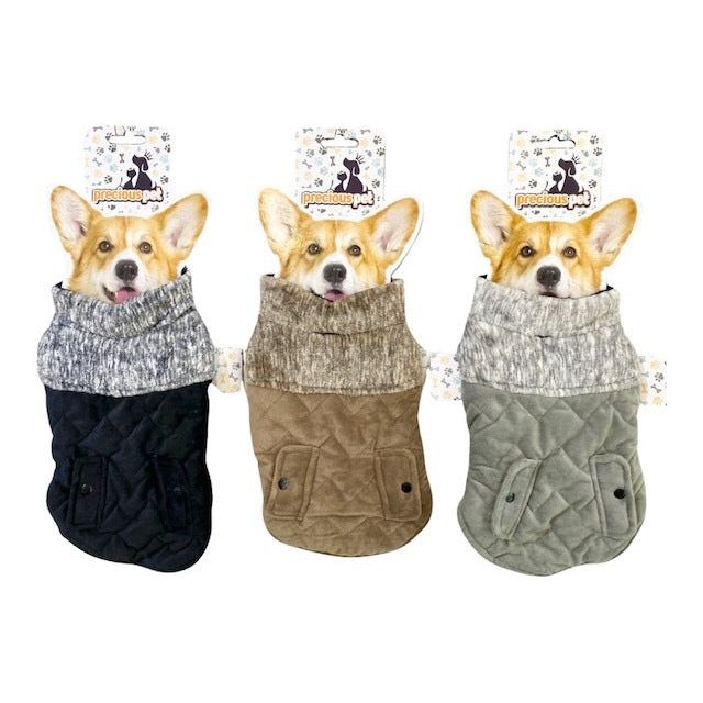 70cm Quilted Dog Jacket Coat Warm Winter Pet Clothes Vest Padded Windbreaker