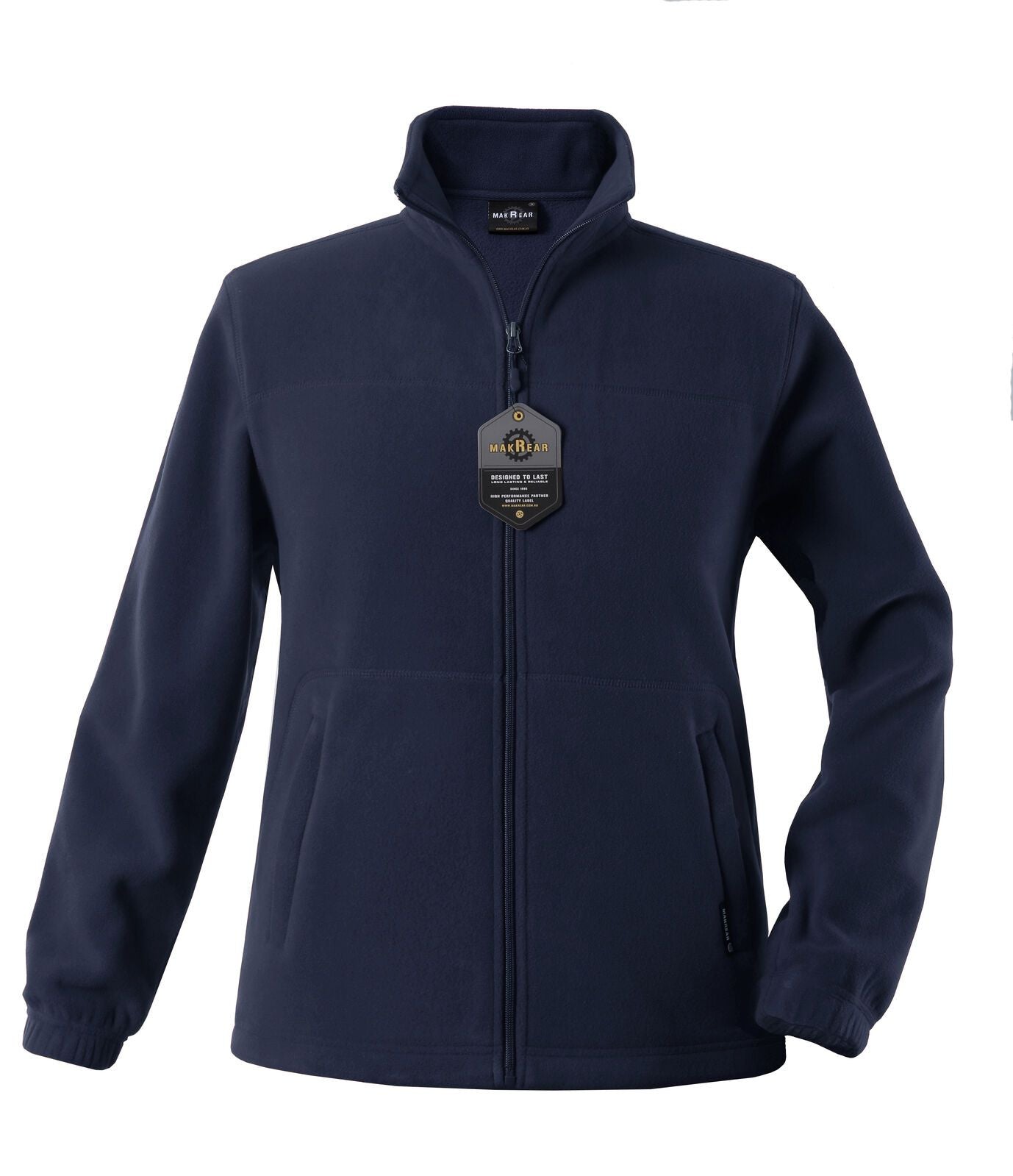 Womens Polar Fleece Full Zip Jumper Jacket Winter Warm in Navy Blue