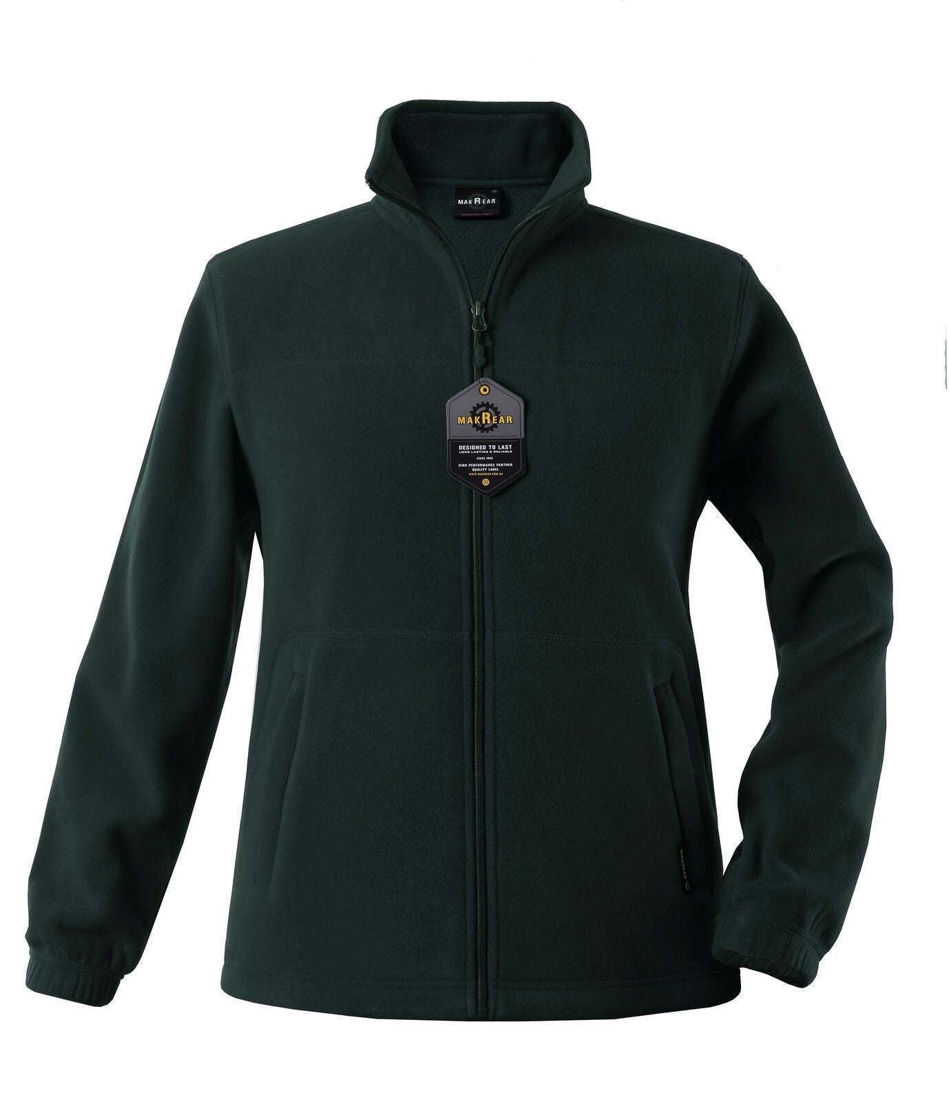 Womens Polar Fleece Full Zip Jumper Jacket Winter Warm in Bottle Green