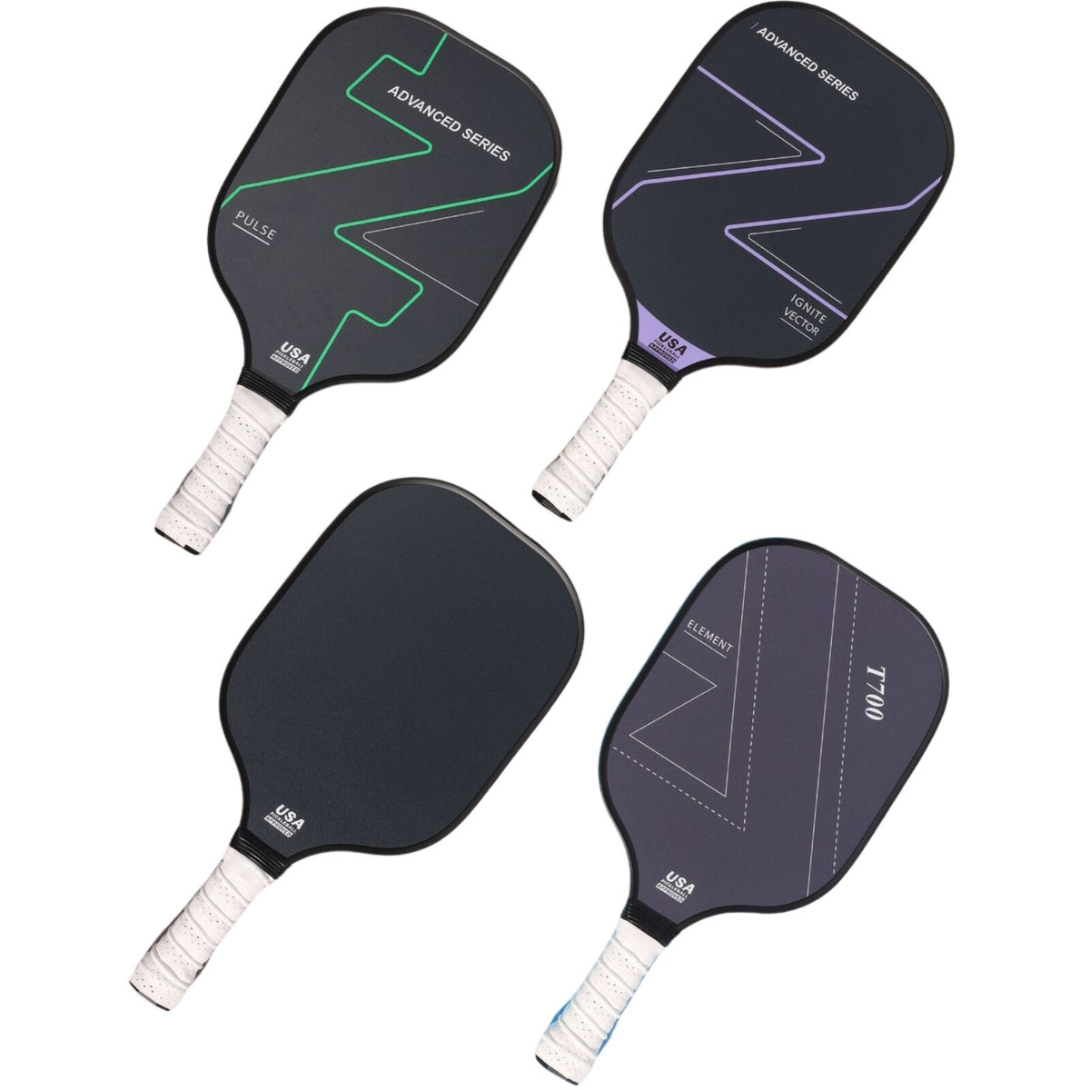 4x Graphite Carbon Fiber Pickleball Paddles Pickle Ball Racket Racquet Bulk