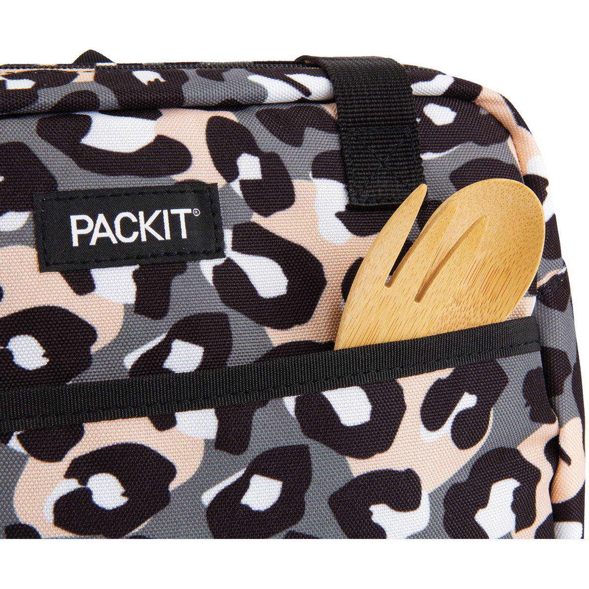 PACKIT Freezable Ice Lunch Bag Tote Food Storage Camping Travel Tiger - Wild Leopard