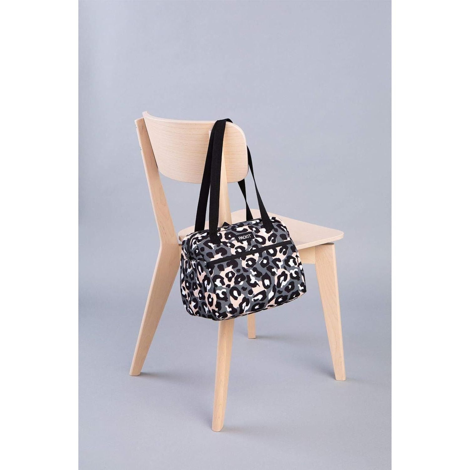 PACKIT Freezable Ice Lunch Bag Tote Food Storage Camping Travel Tiger - Wild Leopard