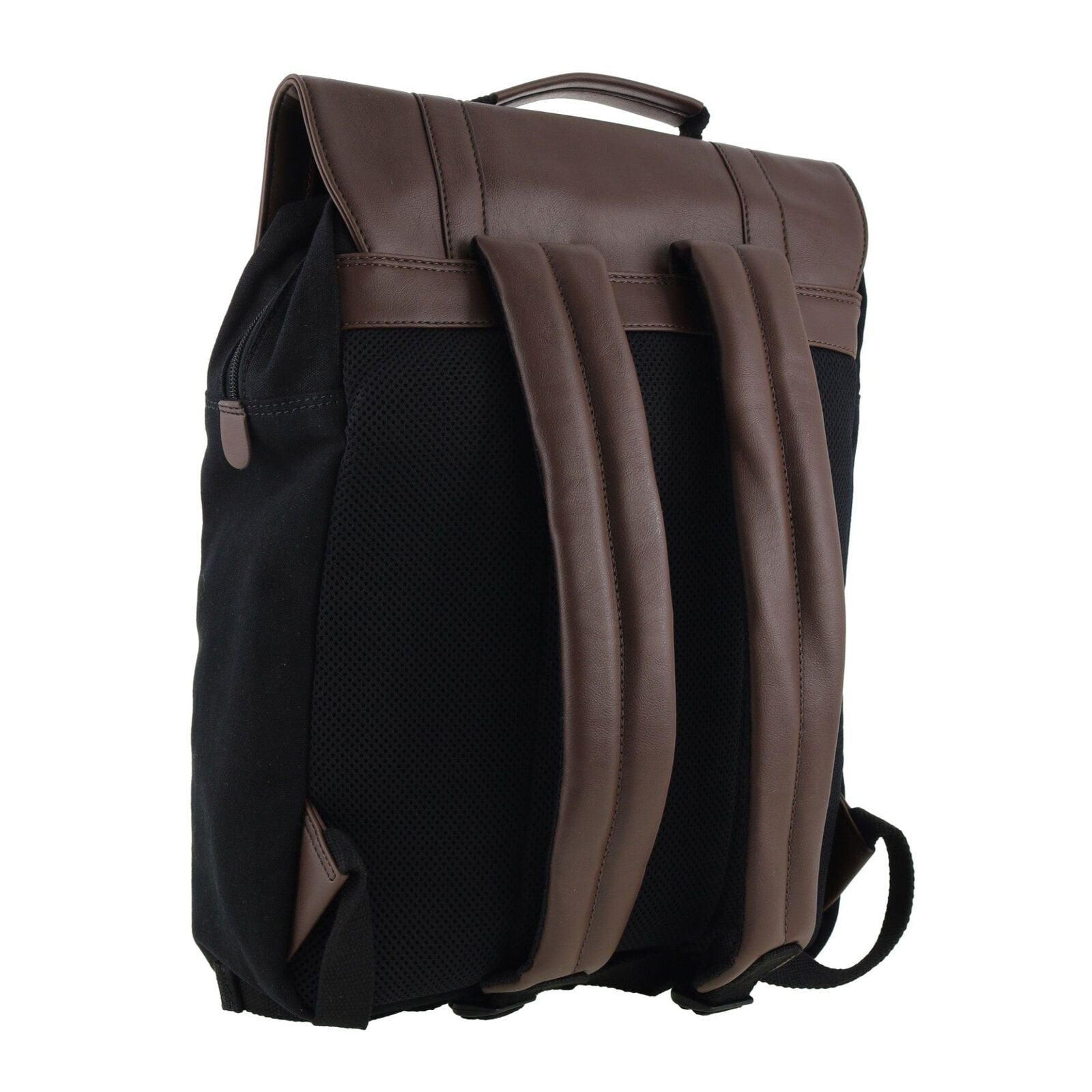 POLICE Messenger Backpack Bag with Laptop Computer Sleeve in Black