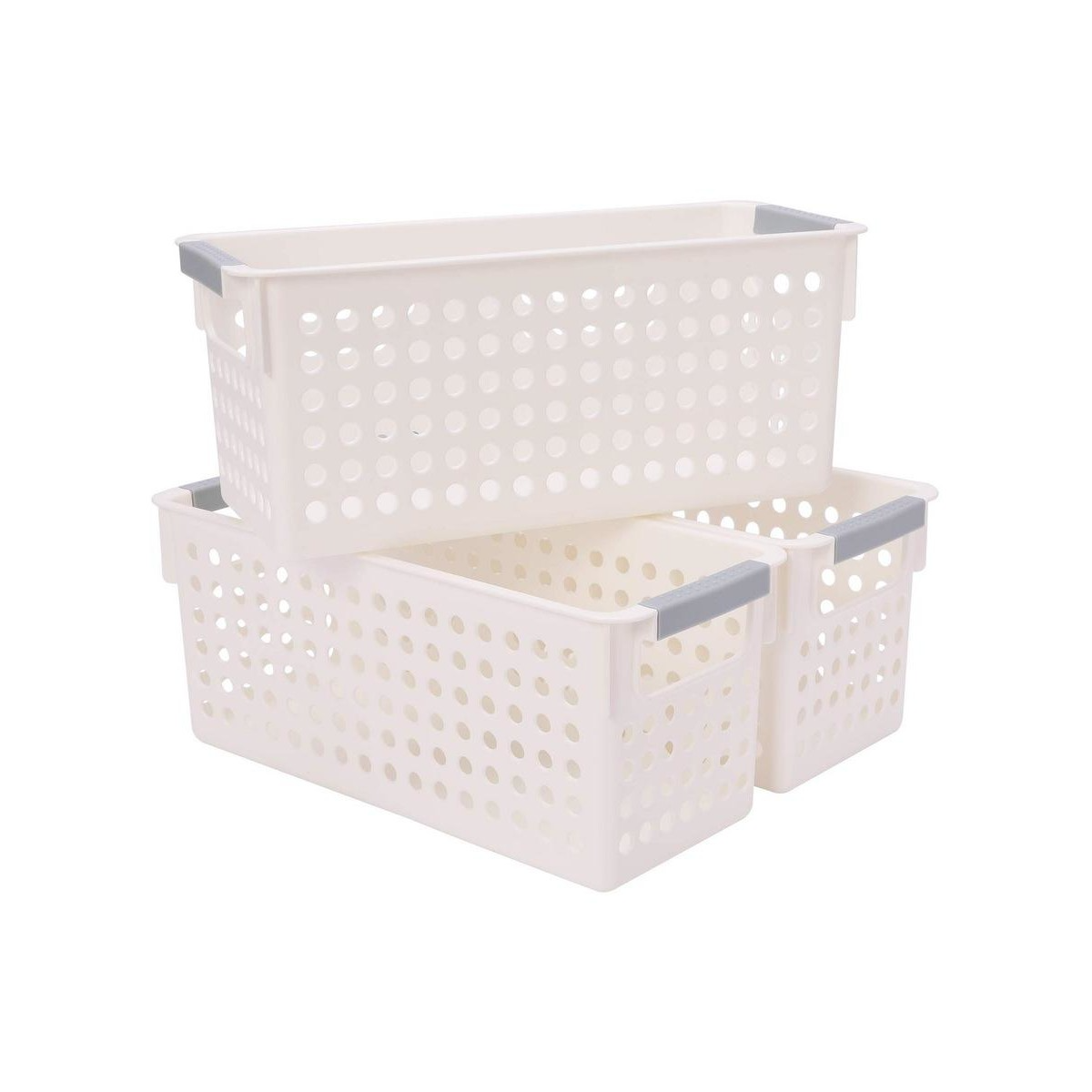 36x Premium Plastic Storage Basket Bulk w/ Grip Handles 29*13.5*12.5cm