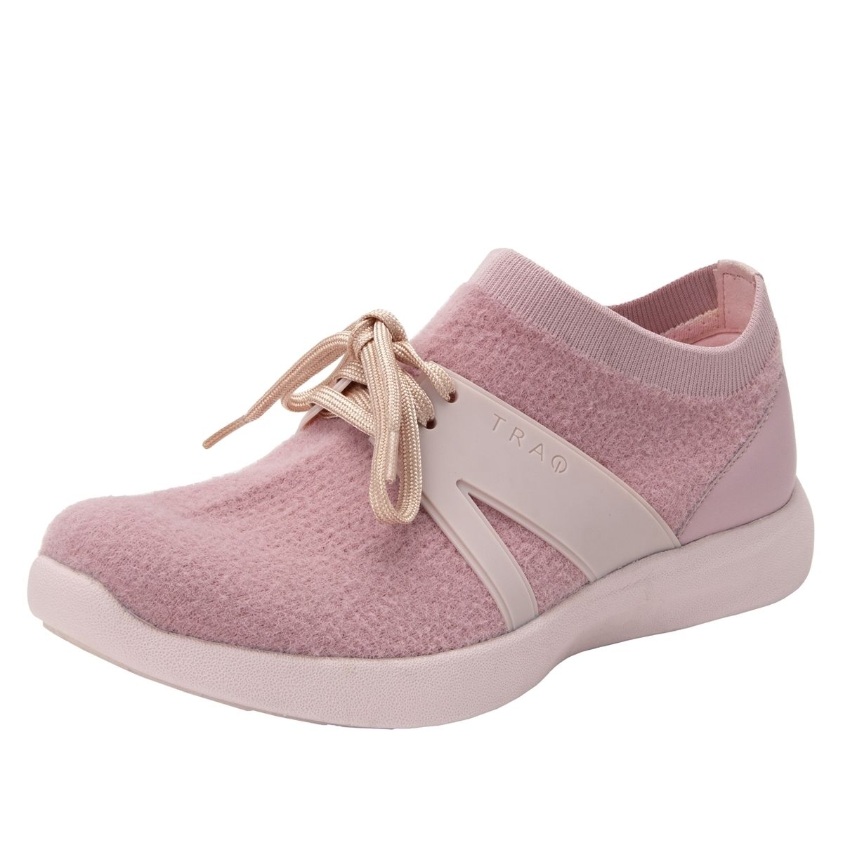 Traq By Alegria Womens Qool Comfort Smart Walking Shoe Sneaker - Fuzz Blush