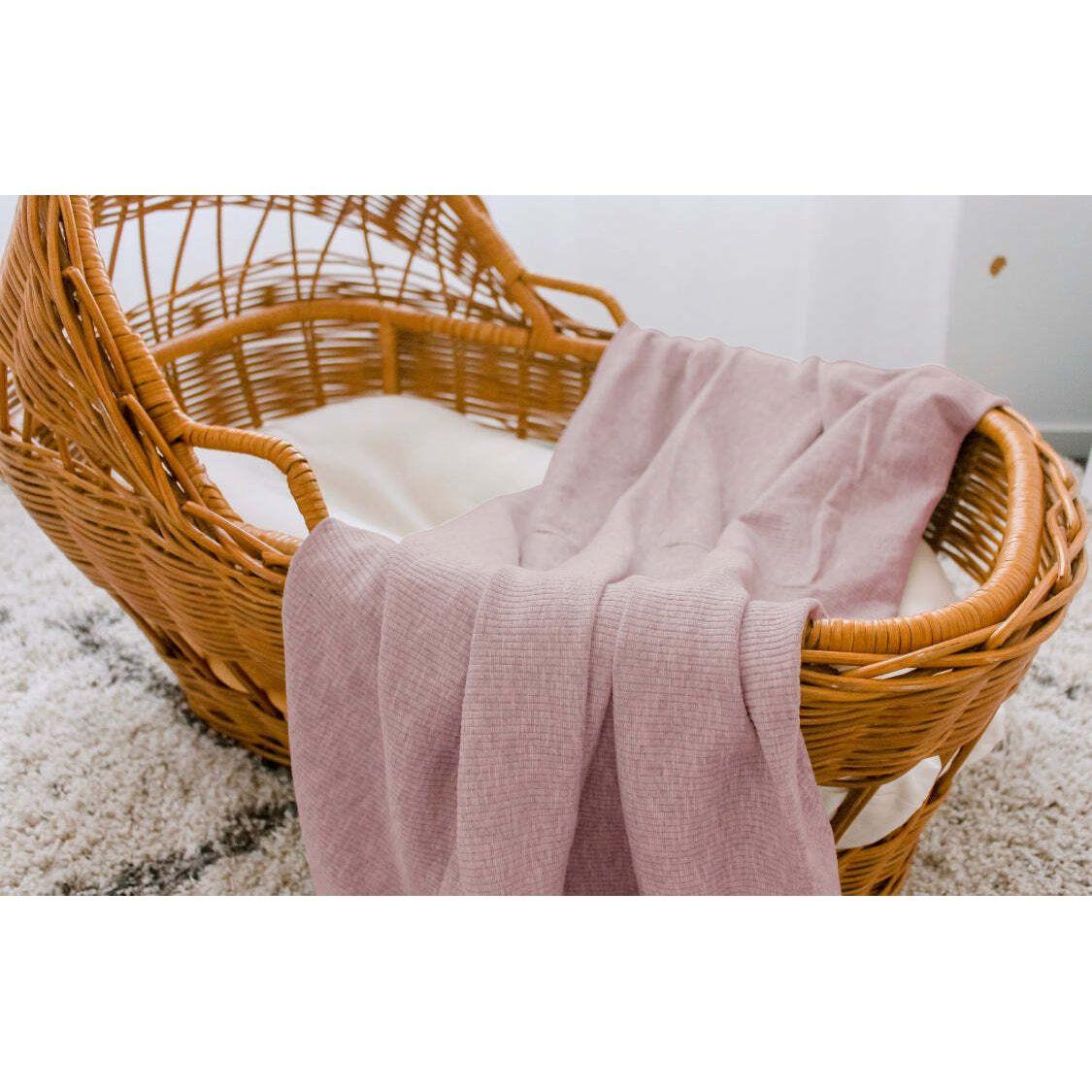 Ponchik Babies + Kids - Ribbed Swaddle Jersey Wrap - Love