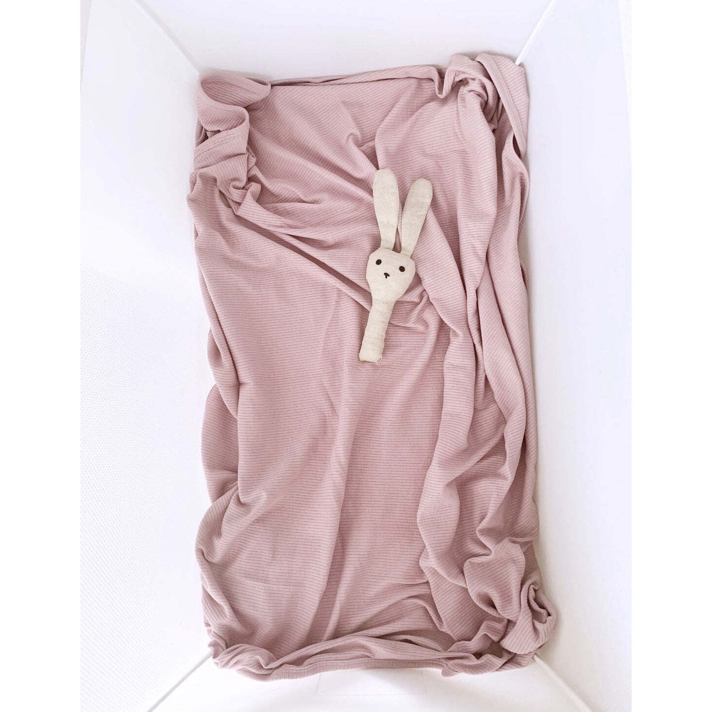 Ponchik Babies + Kids - Ribbed Swaddle Jersey Wrap - Love