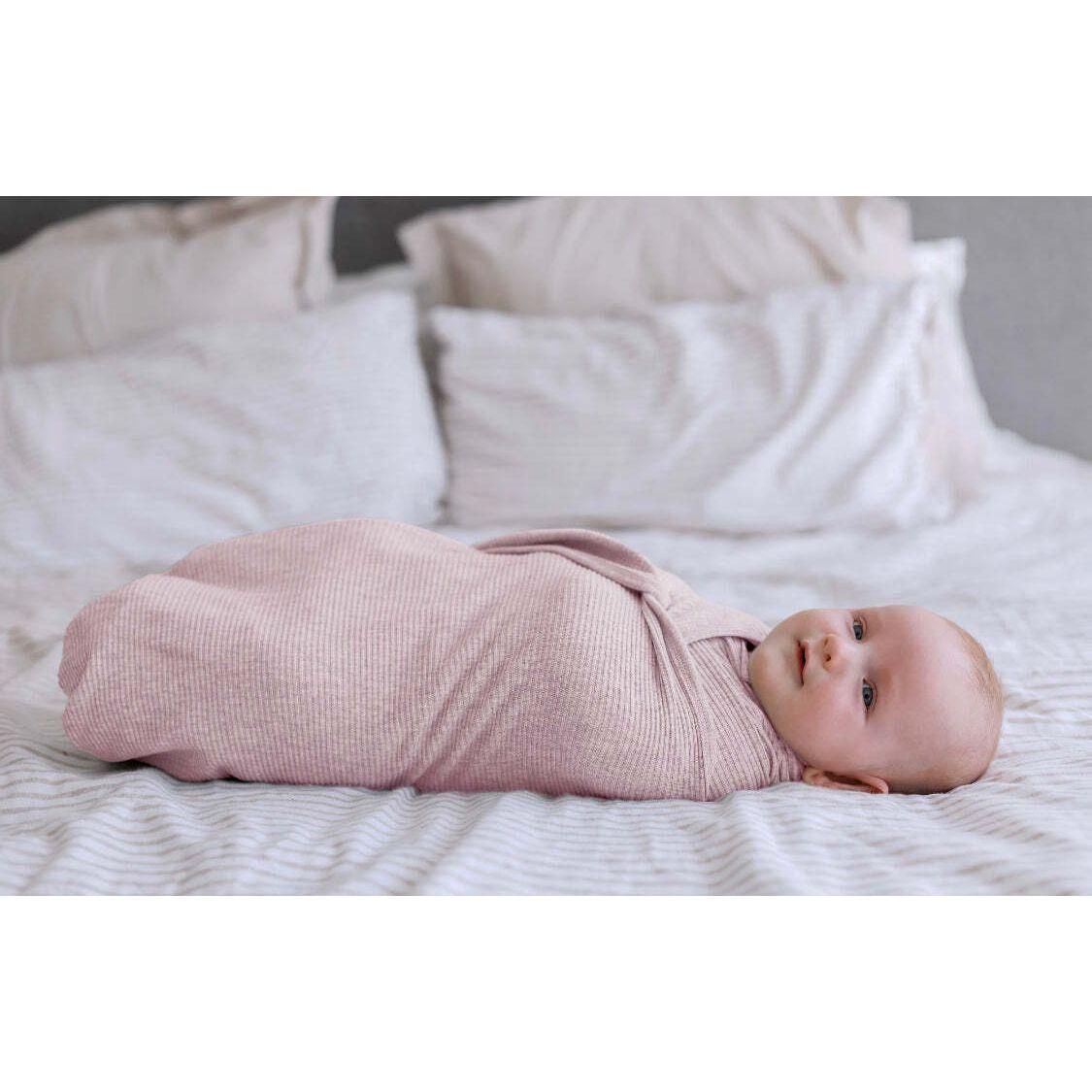 Ponchik Babies + Kids - Ribbed Swaddle Jersey Wrap - Love