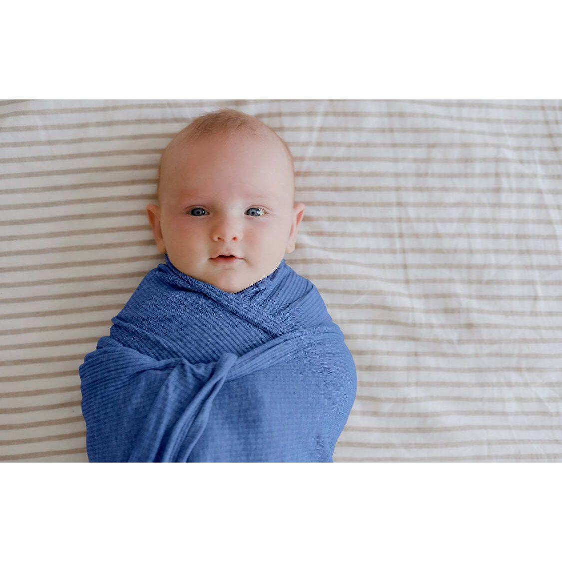 Ponchik Babies + Kids - Ribbed Swaddle Jersey Wrap - Ribbon