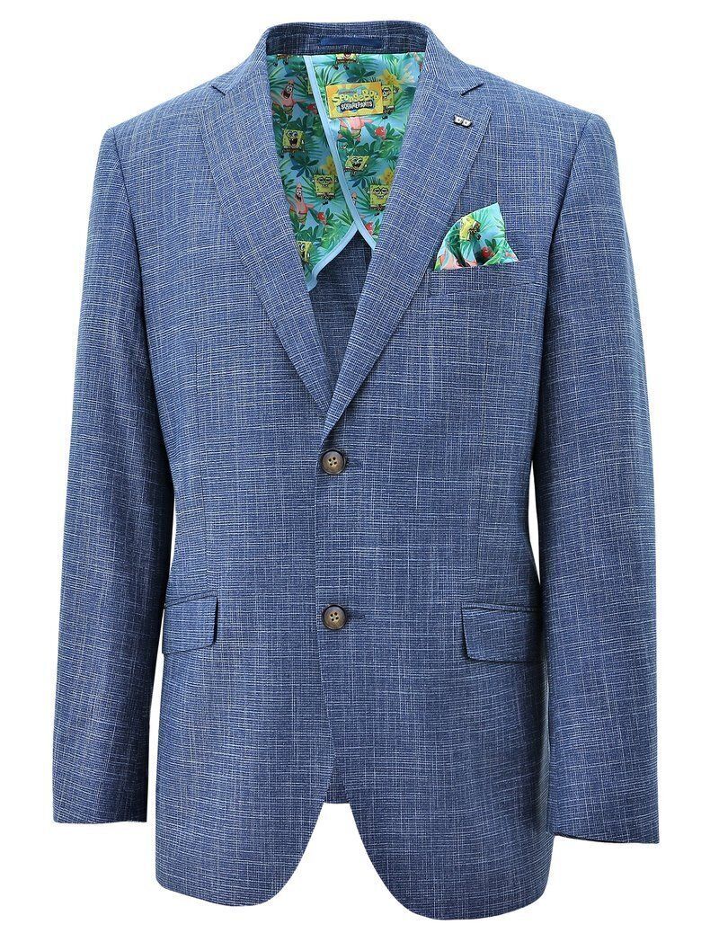 Mens SpongeBob Squarepants Sports Suit Jacket Hawaiian - Blue