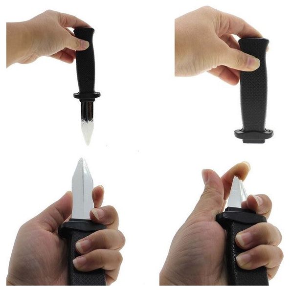 TRICKY DISAPPEARING FAKE KNIFE Prank Blade Novelty Trick Stage Toy Prop Game