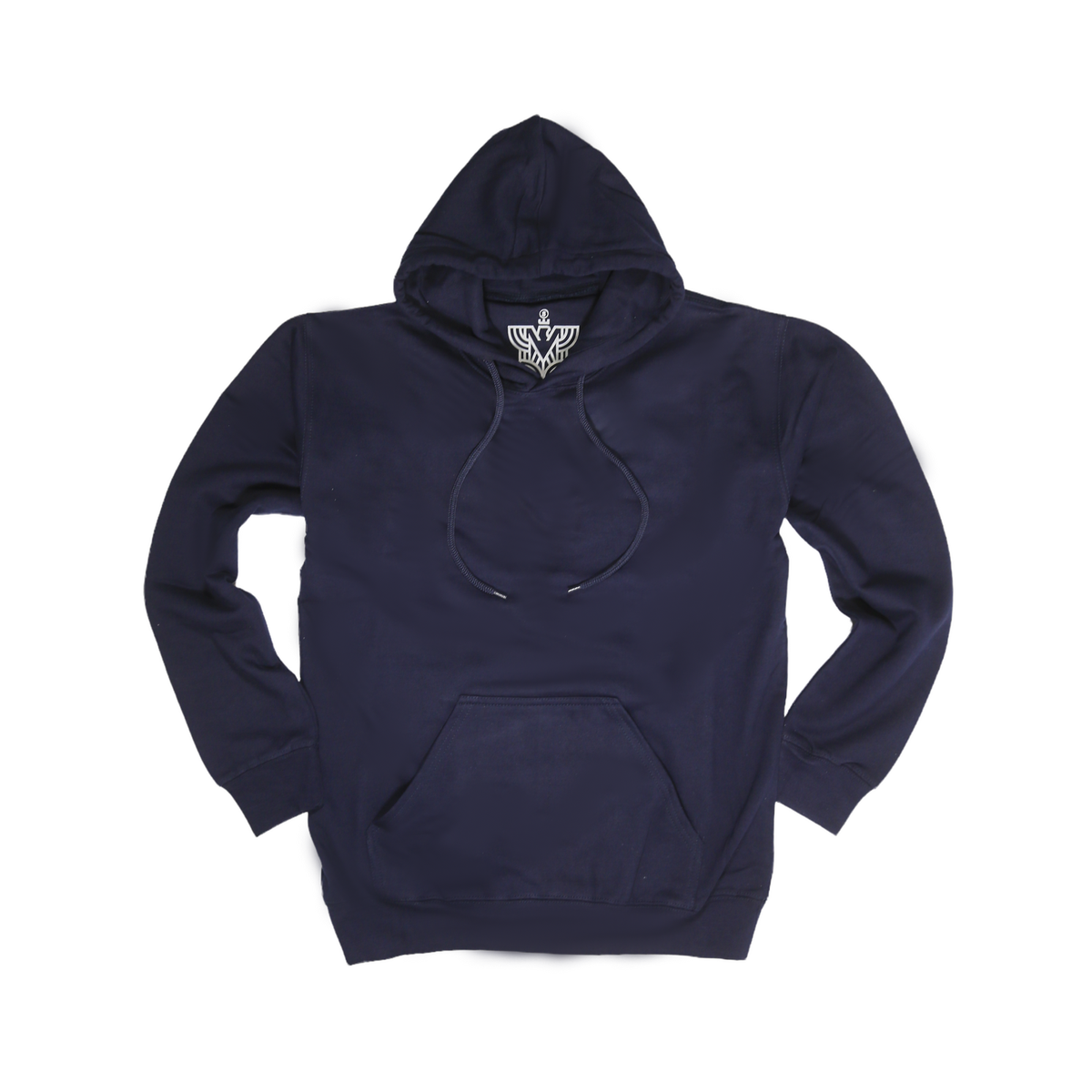 Adult Mens 100% Cotton Fleece Hoodie Jumper Pullover Sweater Warm Sweatshirt - Navy - XL