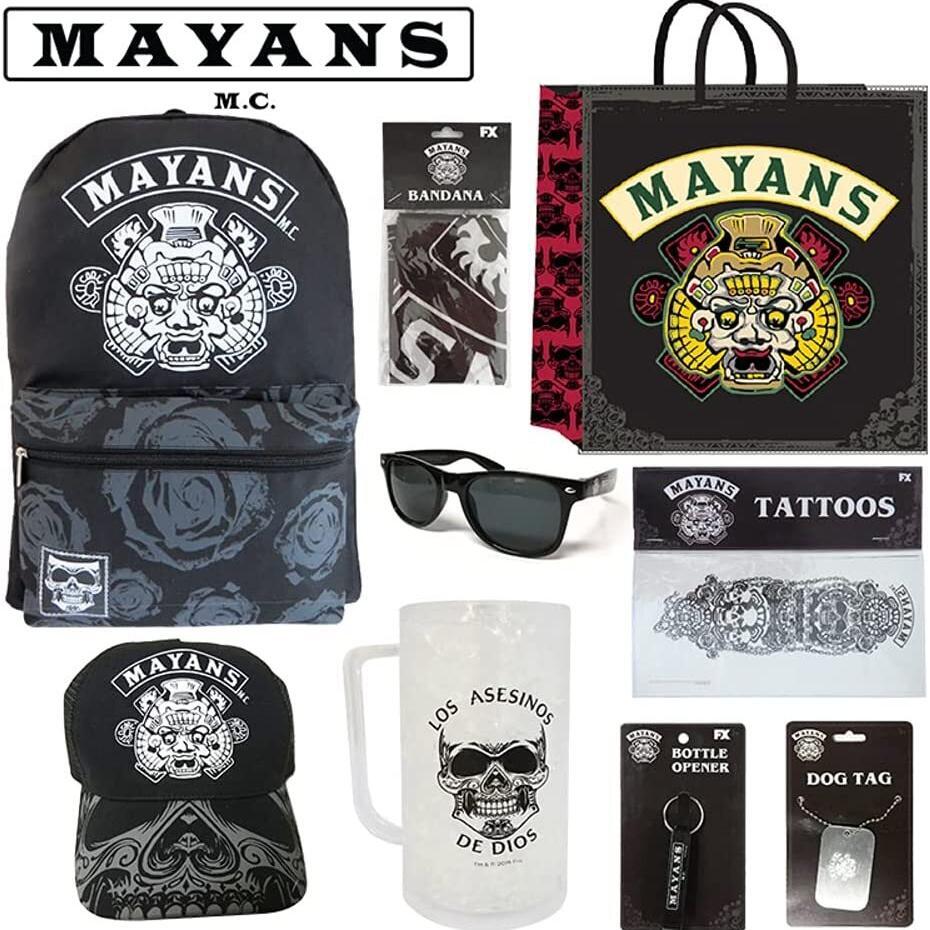 Mayans Boys Showbag w/ Backpack Tattoos Dog Tag Sunglasses Stein Mug Bandanna