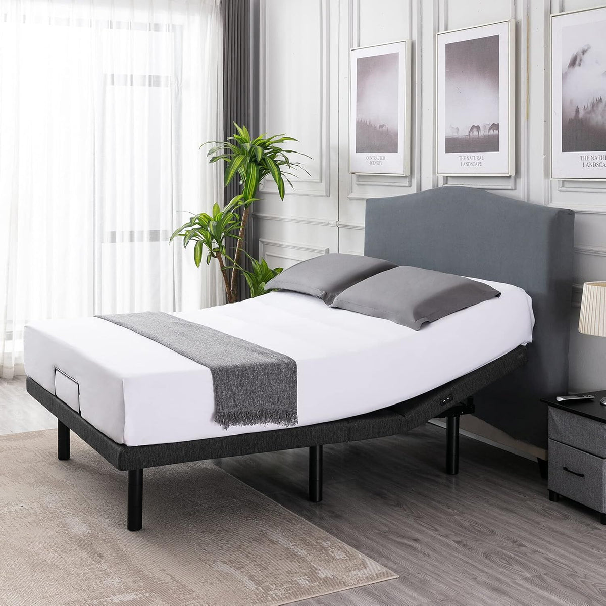 S*MAX Queen Adjustable Zero Gravity Bed Frame with Dual Motors Wireless Remote &amp; USB Ports