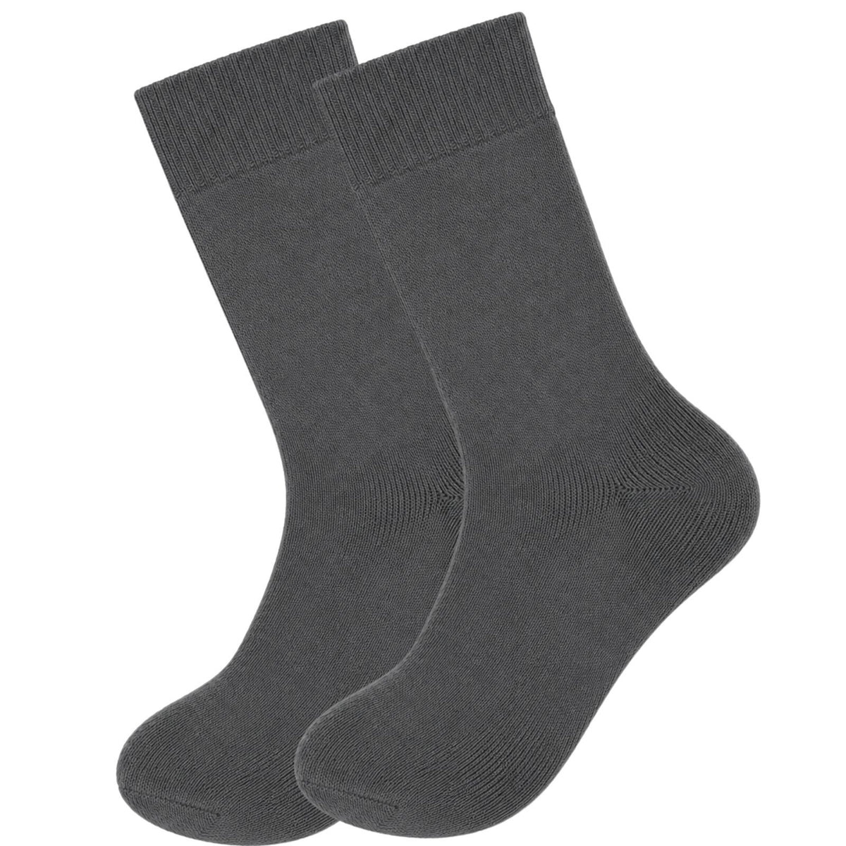 Merino Wool Mens Thermal Diabetic Socks Loose Top Circulation 12 Pairs - Grey
