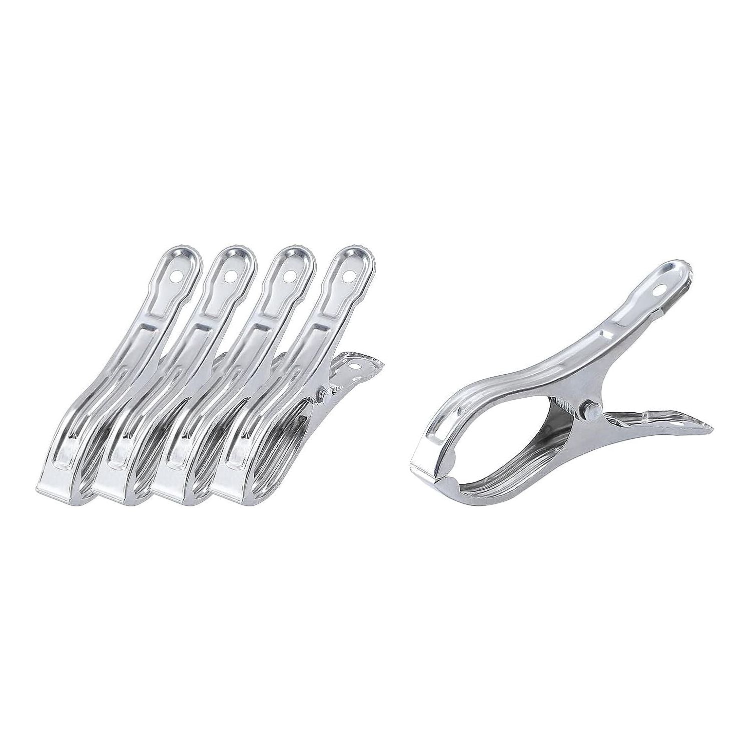 6x STAINLESS STEEL CLOTHES PEGS Laundry Clips Washing Line Clothespin