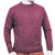 100% SHETLAND WOOL CREW Round Neck Knit JUMPER Pullover Mens Sweater Knitted - Burgundy (97) - M