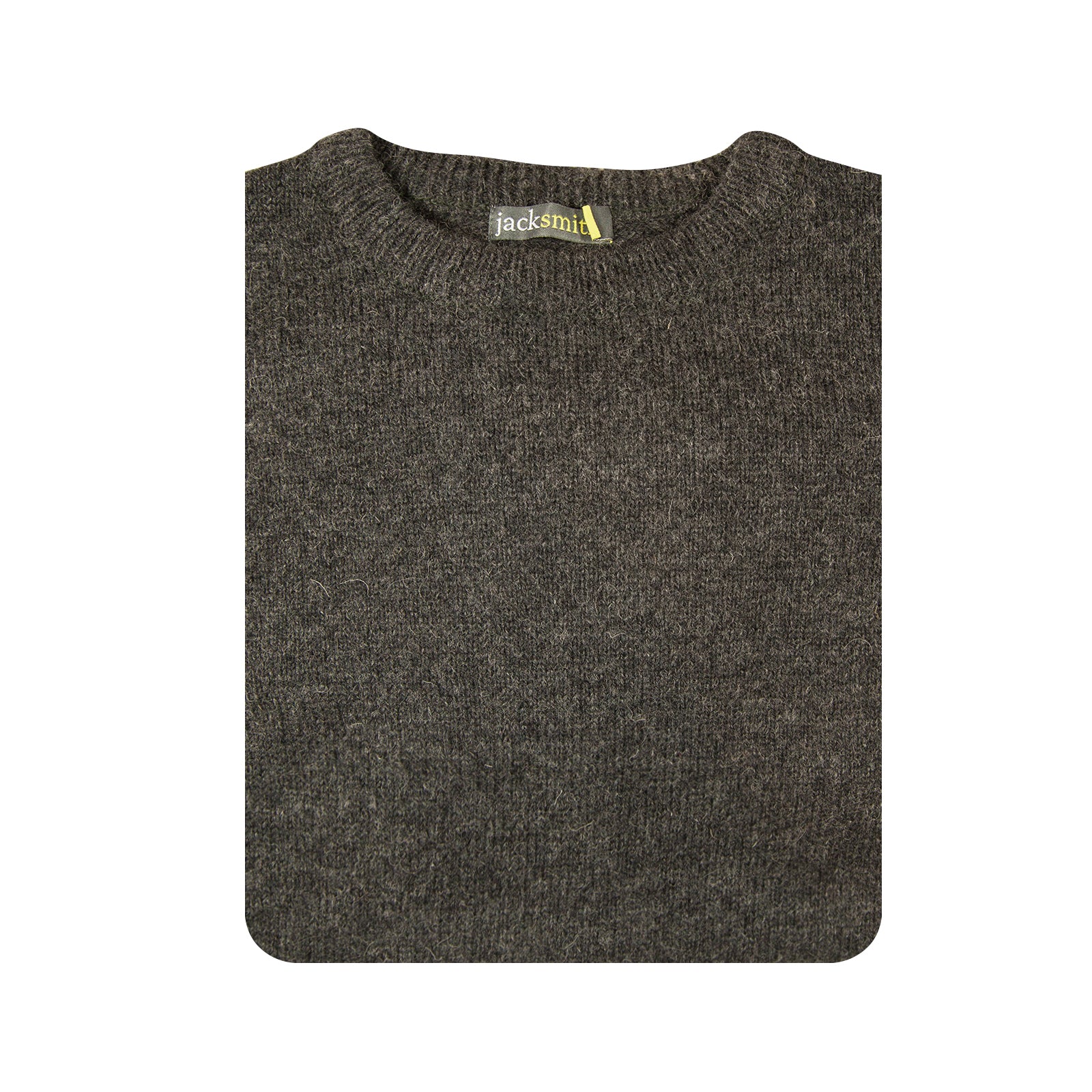 100% SHETLAND WOOL CREW Round Neck Knit JUMPER Pullover Mens Sweater Knitted - Charcoal (29) - S