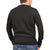 100% SHETLAND WOOL CREW Round Neck Knit JUMPER Pullover Mens Sweater Knitted - Plain Black - XXL