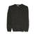 100% SHETLAND WOOL CREW Round Neck Knit JUMPER Pullover Mens Sweater Knitted - Plain Black - XXL