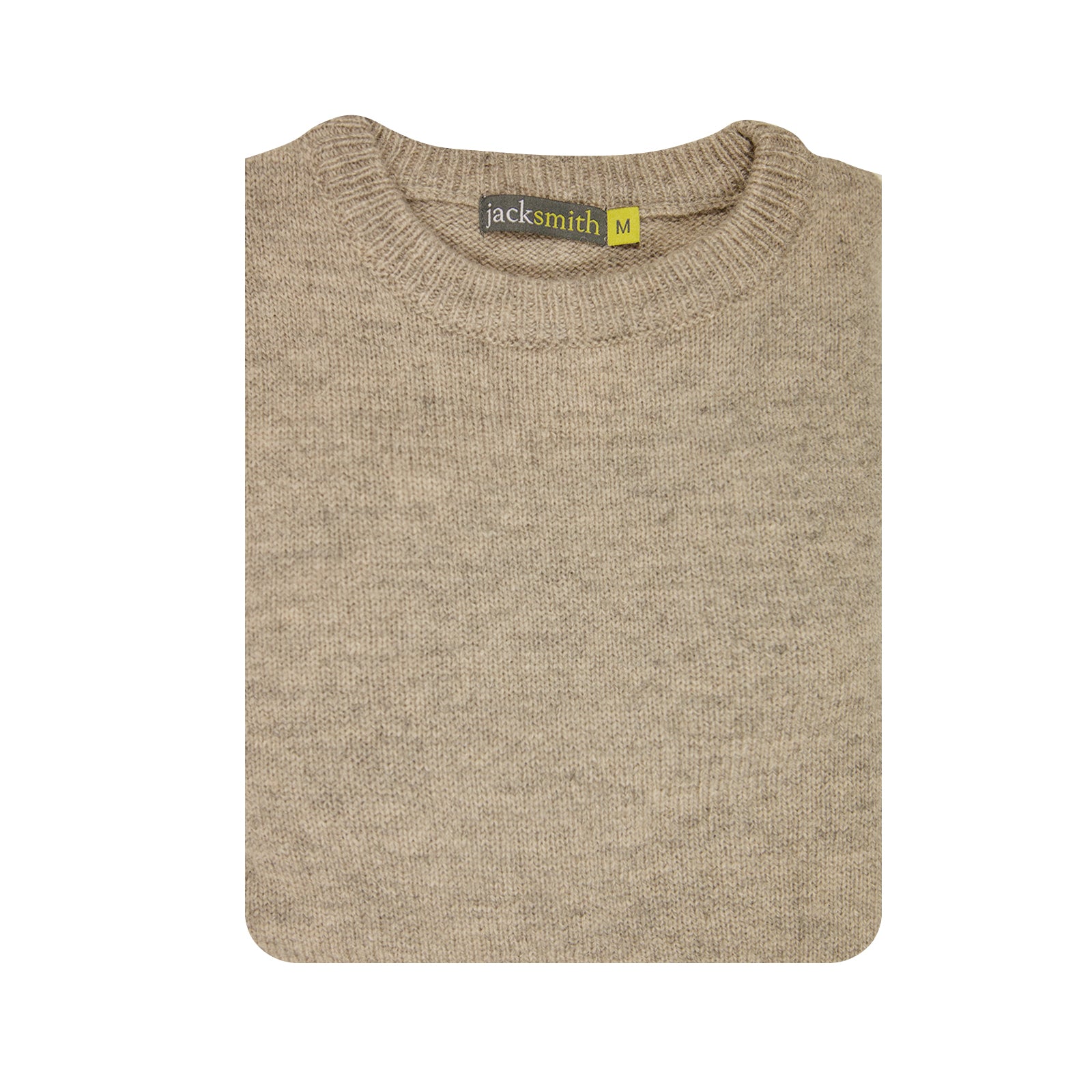 100% SHETLAND WOOL CREW Round Neck Knit JUMPER Pullover Mens Sweater Knitted - Beige (03) - L