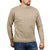 100% SHETLAND WOOL CREW Round Neck Knit JUMPER Pullover Mens Sweater Knitted - Beige (03) - M