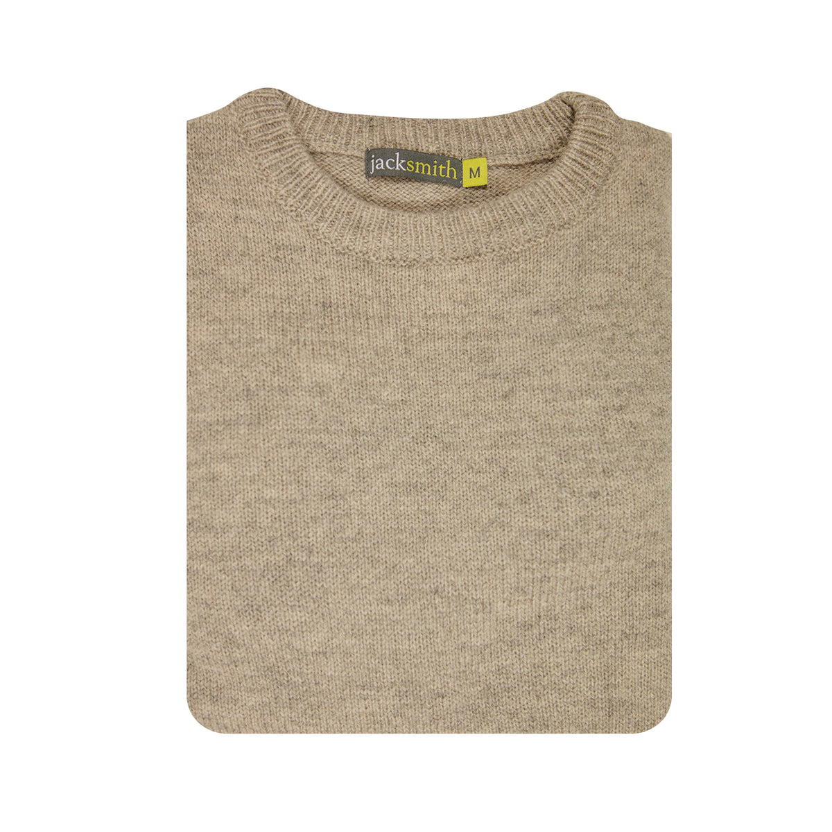 100% SHETLAND WOOL CREW Round Neck Knit JUMPER Pullover Mens Sweater Knitted - Beige (03) - XL