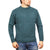 100% SHETLAND WOOL CREW Round Neck Knit JUMPER Pullover Mens Sweater Knitted - Sherwood (32) - 3XL