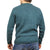 100% SHETLAND WOOL CREW Round Neck Knit JUMPER Pullover Mens Sweater Knitted - Sherwood (32) - 3XL