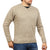 100% Shetland Wool V Neck Knit Jumper Pullover Mens Sweater Knitted - Oat Marle (03) - 5XL