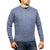 100% Shetland Wool V Neck Knit Jumper Pullover Mens Sweater Knitted - Sky (40) - L