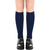 1x Pair School Uniform Knee High Socks Cotton Rich Girls Boys Kids - Navy - 13-3 (8-10 Years Old)